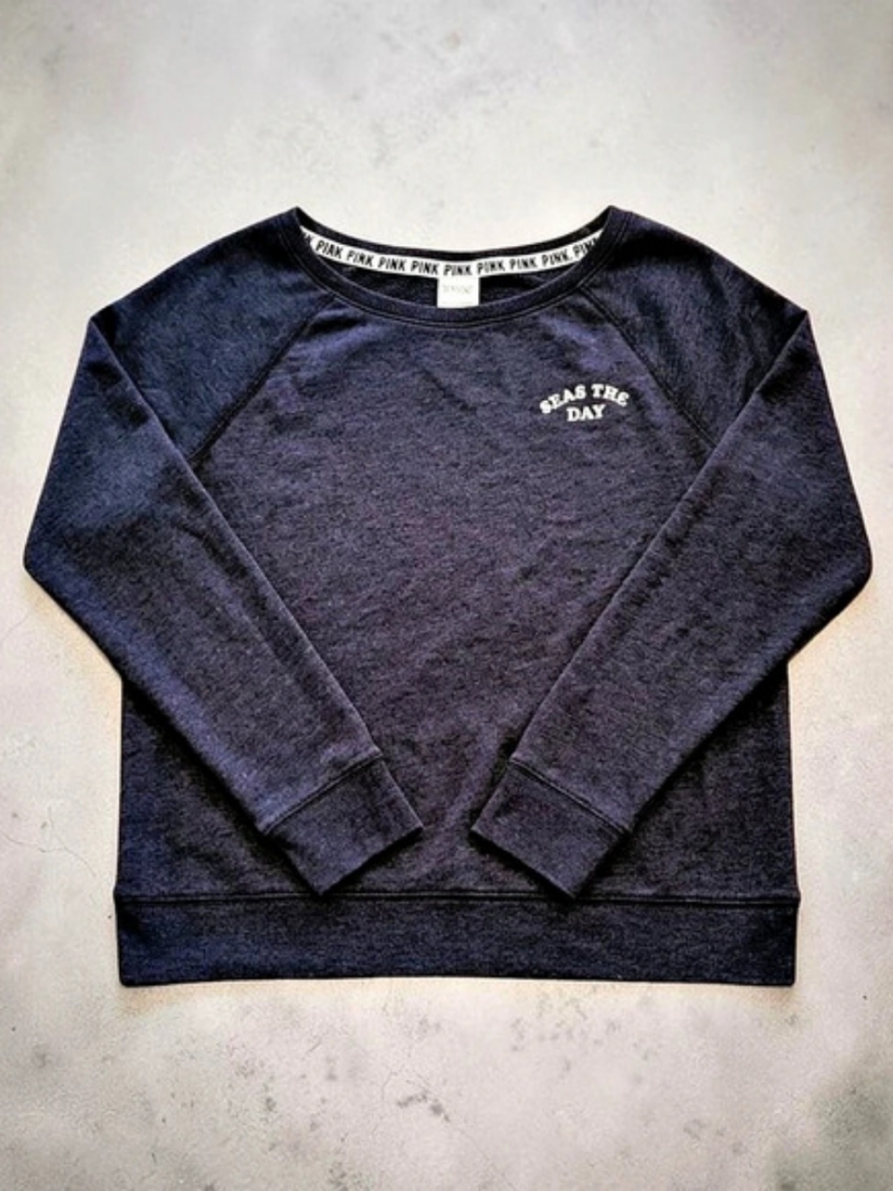 Victoria's Secret PINK Victoria's Secret Seas The Day Crewneck Cut-out Back.